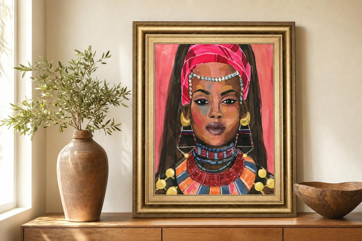 22x26 Ornament Empress II By Annie Warren - Pink