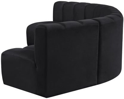 Arc - Velvet 5 Piece U-Shaped Modular Sofa