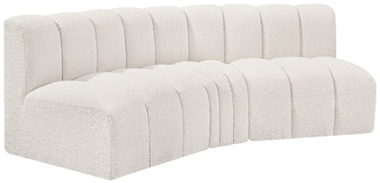 Arc - Boucle Fabric 3 Piece Modular Corner Sofa