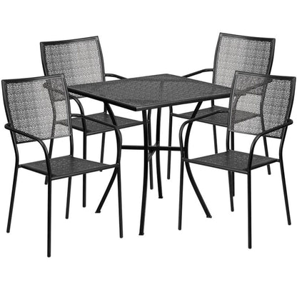 Flash Furniture - 5 Piece Patio  Set - Black