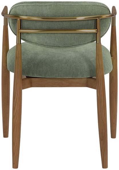 Riccio - Fabric Dining Arm Chair (Set of 2) - Walnut Frame