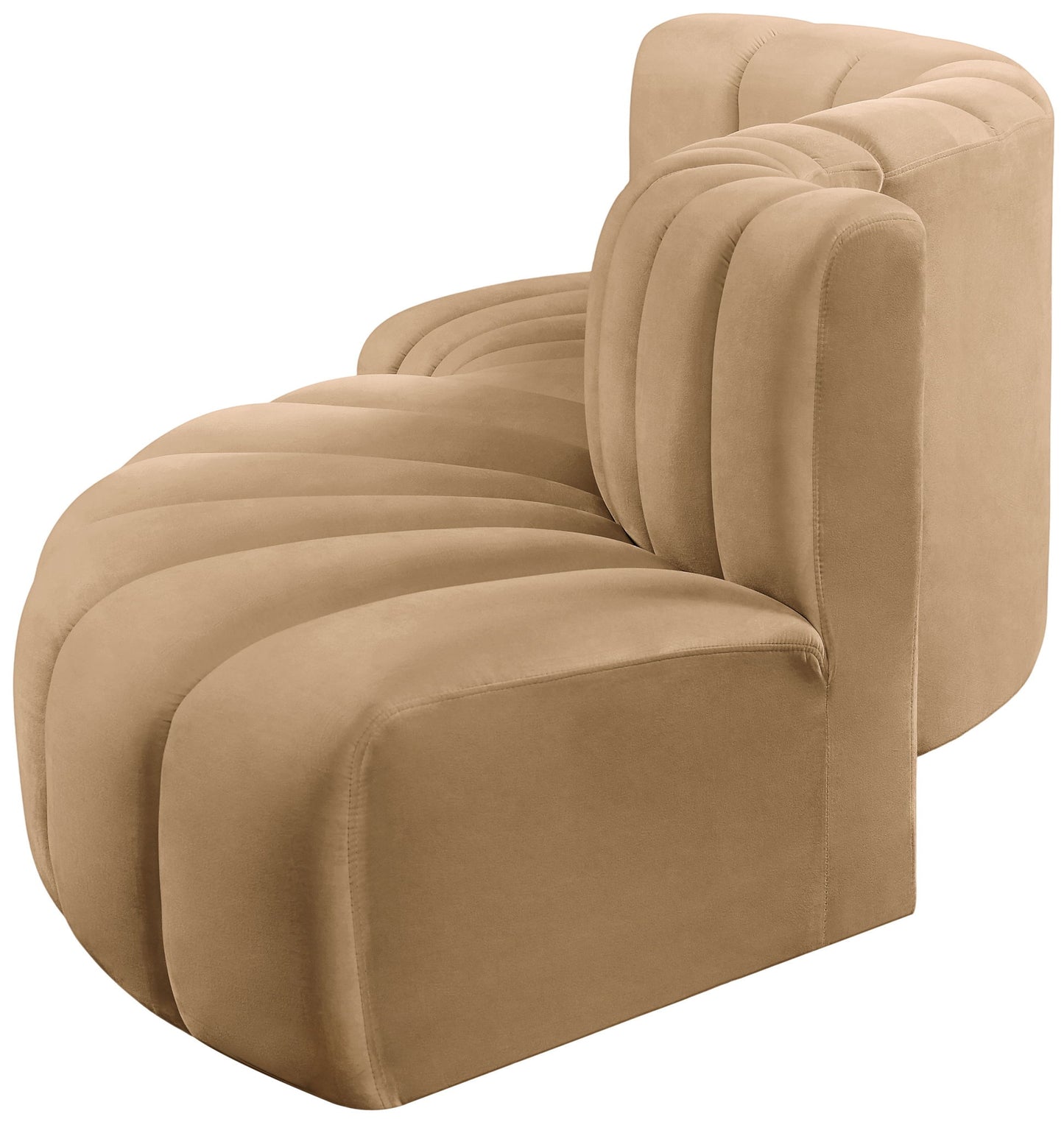 Arc - Velvet 4 Piece L-Shaped Modular Sofa