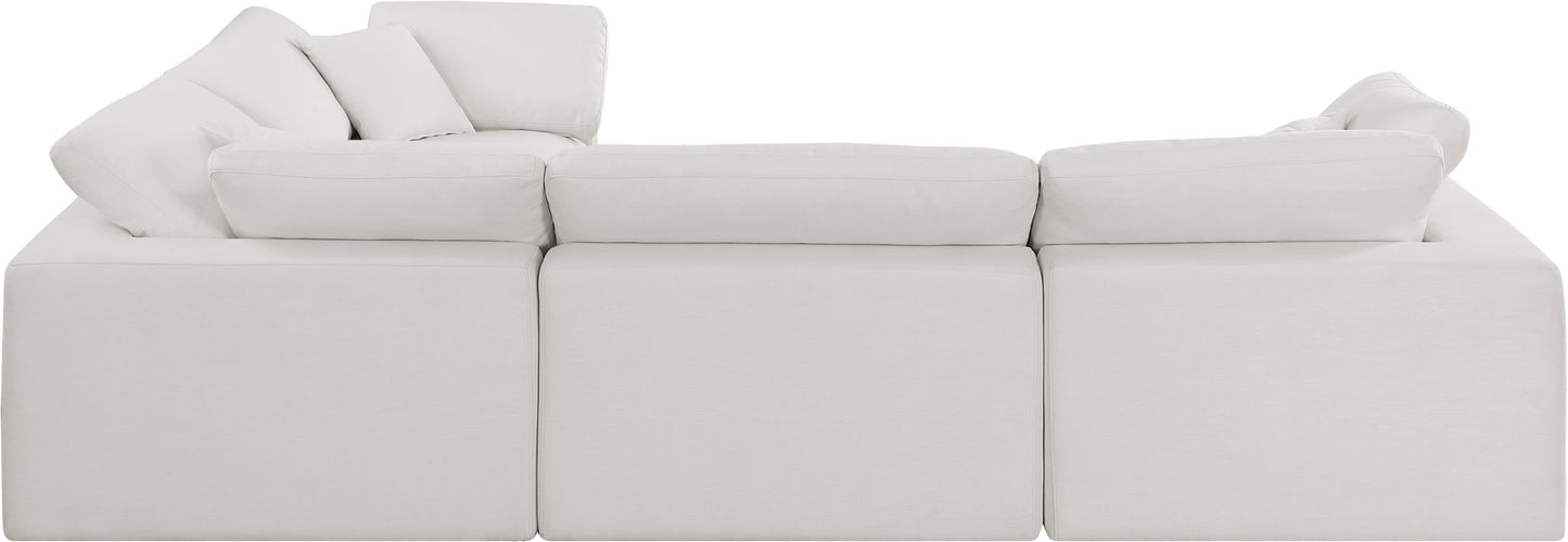 Comfy - 4 Piece Linen Fabric Modular Sectional