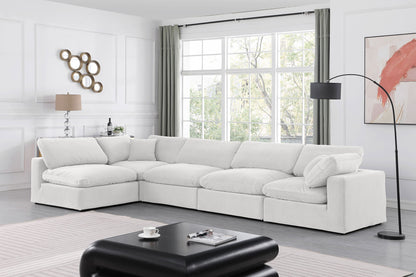 Comfy - 5 Piece Velvet Modular Sectional
