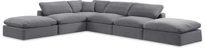 Comfy - 6 Piece Velvet Modular Sectional