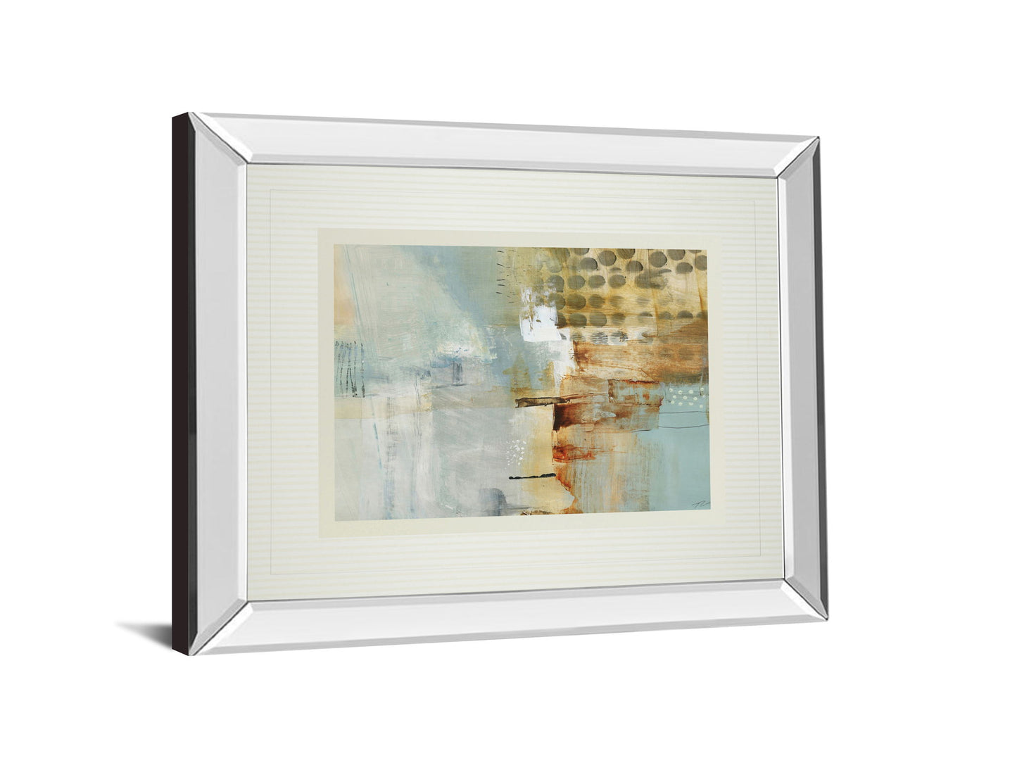 A Million Times Apart By Natasha Barnes - Mirror Framed Print Wall Art - Beige