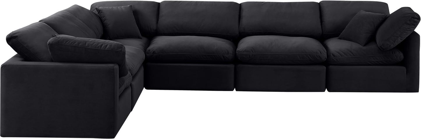 Indulge - Velvet 6 Piece Modular Corner Sectional