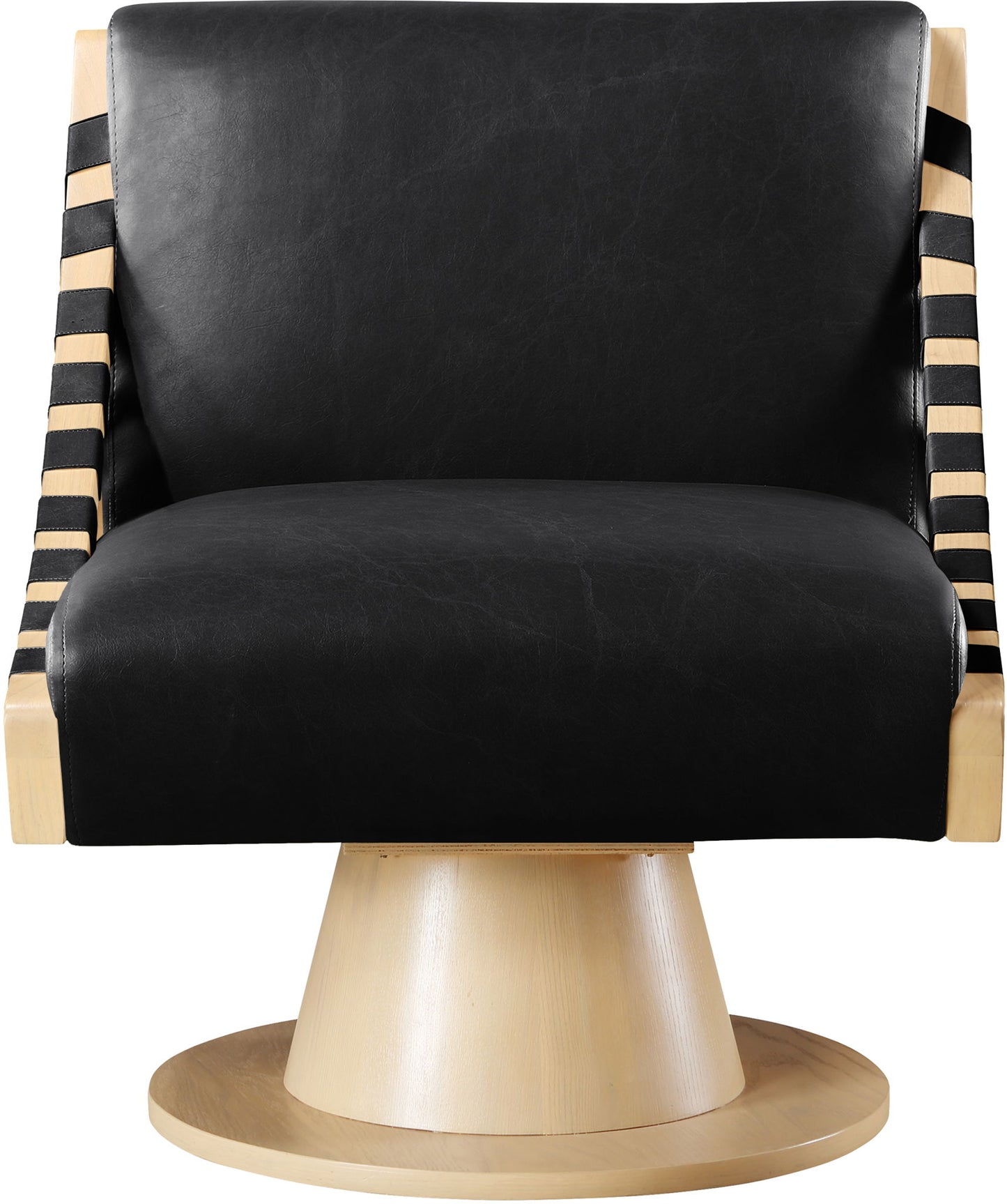 Millwin - Swivel Accent Chair With Natural Base