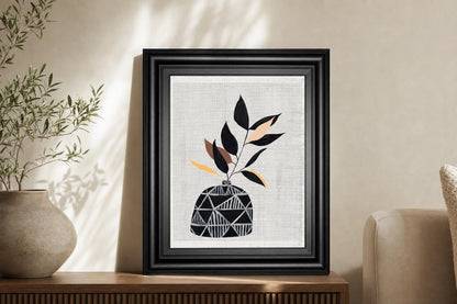 22x26 Decorated Vase with Plant IV By Melissa Wang - Gray