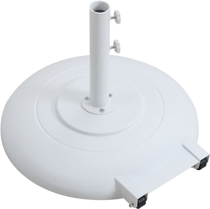 Fiji - Aluminum Patio Umbrella With Round White Base