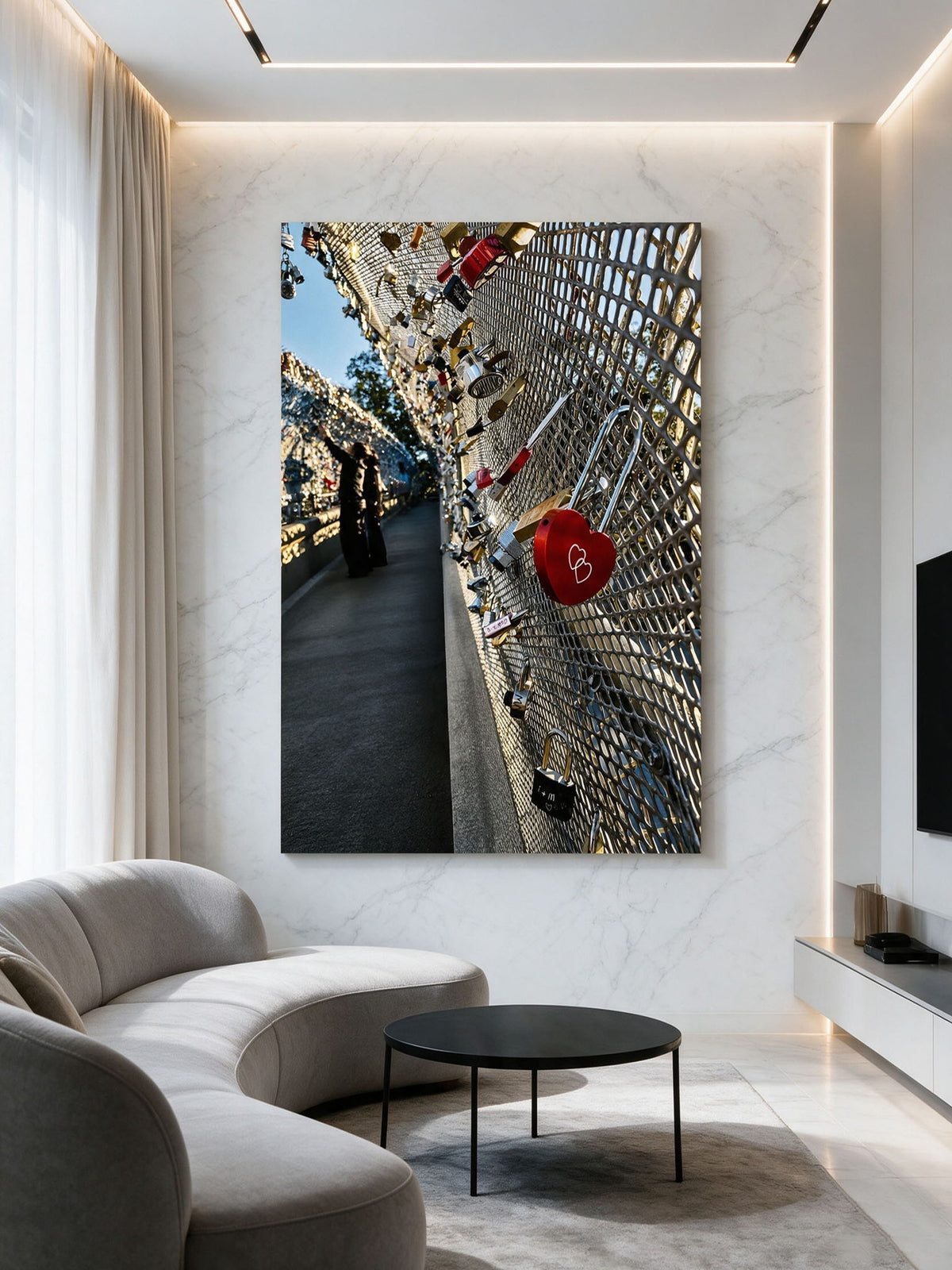 Promises In Sunlight - 40 X 60 - Tempered Glass - Gray