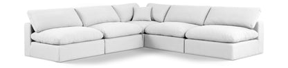 Comfy - 5 Piece Linen Modular Corner Armless Sectional