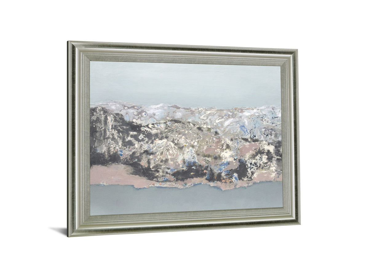 Frosted Divide - 28" x 34" Framed Wall Art - Gray