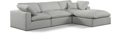 Comfy - 4 Piece Linen Fabric Modular Sectional With Chaise