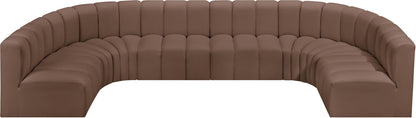 Arc - Faux Leather Modular U-Shaped Sectional
