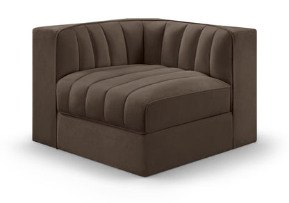 Rummi - Velvet Performance Fabric Upholstered Modular Corner Chair