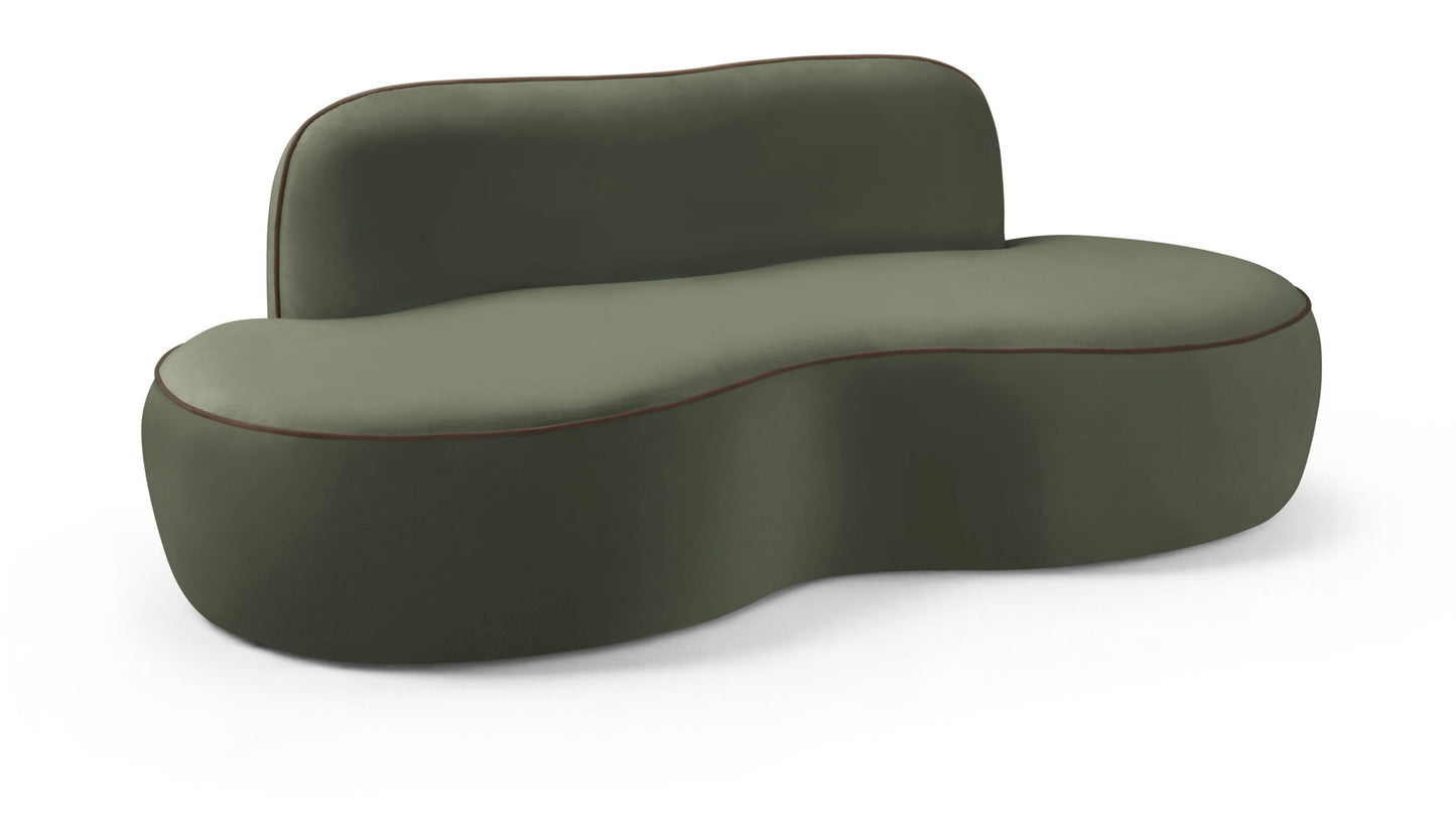 Swerve - Velvet 77" Upholstered Loveseat