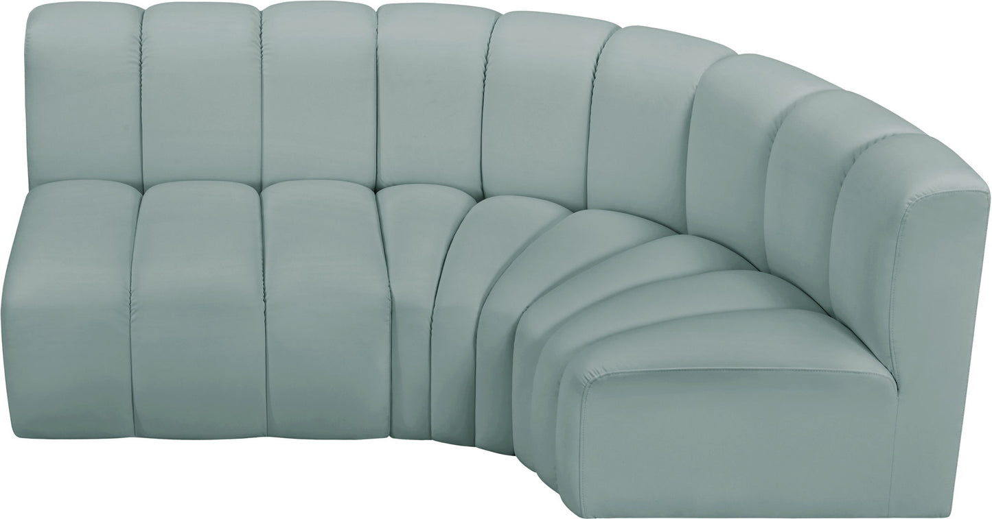 Arc - Faux Leather 3 Piece Sofa