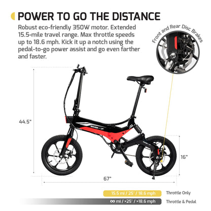 Swagtron - EB7 Elite Commuter Electric Bike - Black