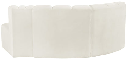 Arc - Velvet 3 Piece Modular L-Shaped Sofa