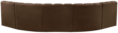 Arc - Velvet 5 Piece U-Shaped Modular Sofa