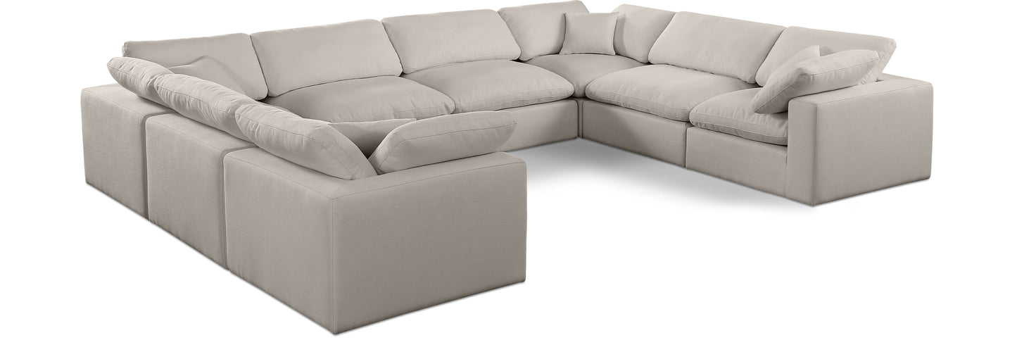Comfy - 8 Piece Linen Modular Sectional