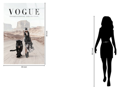 "Desert Companions" Tempered Glass With Foil - White / Black / Tan