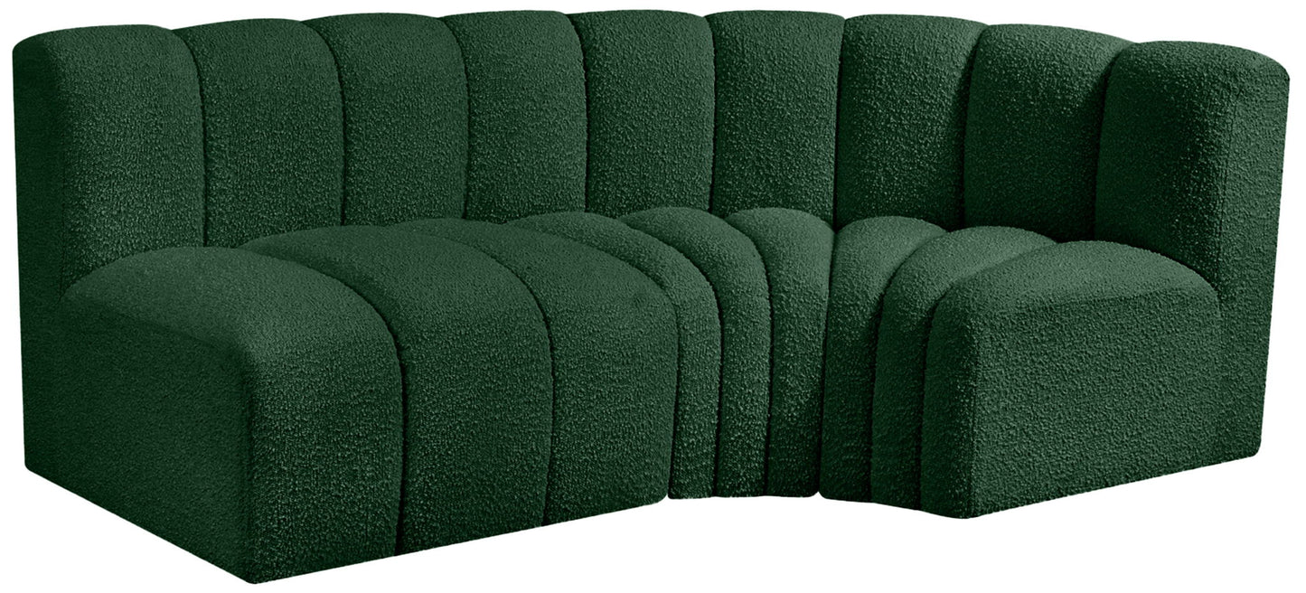 Arc - Boucle Fabric 3 Piece Sofa