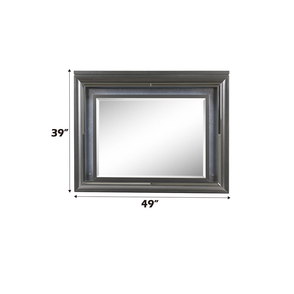 Sawyer - Mirror With LED - Metallic Gray