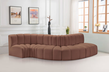 Arc - Faux Leather 5 Piece Modular Sofa