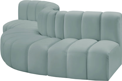Arc - Faux Leather 5 Piece Modular Sofa
