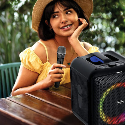 Gemini - 100W 6.5" Portable Bluetooth Boombox - Black
