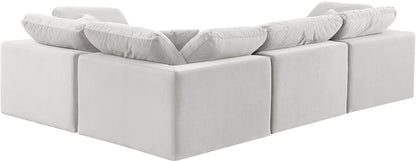 Comfy - 4 Piece Velvet Modular Sectional