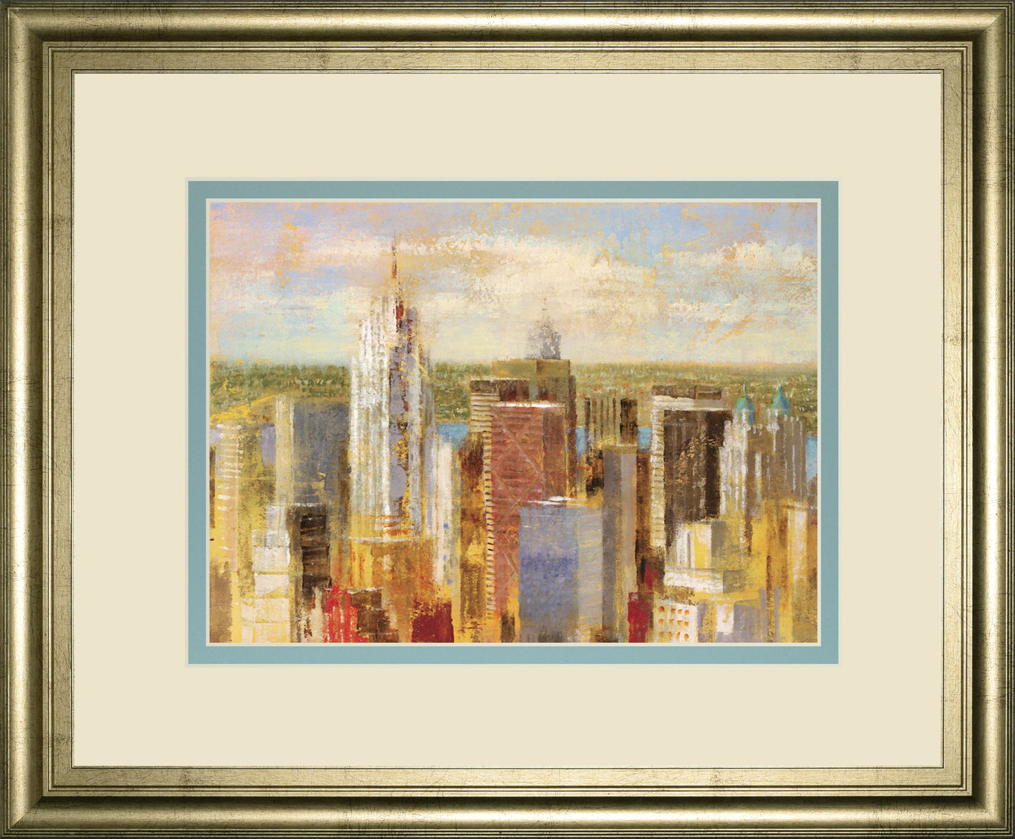 Cityscape Il By Longo - Framed Print Wall Art - Beige