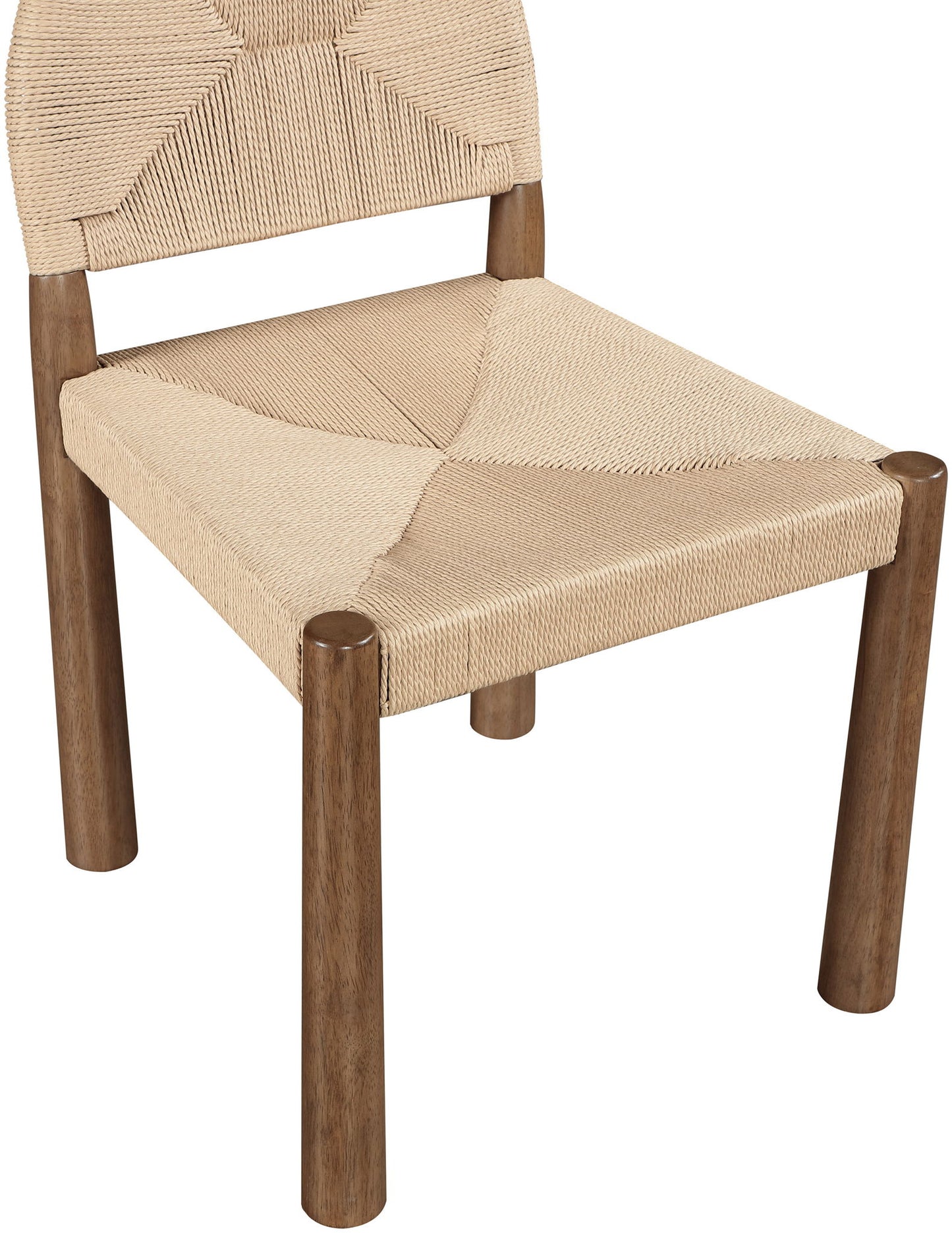 Bohemia - Woven Seagrass Cord And Solid Wood Dining Chair (Set of 2) - Beige