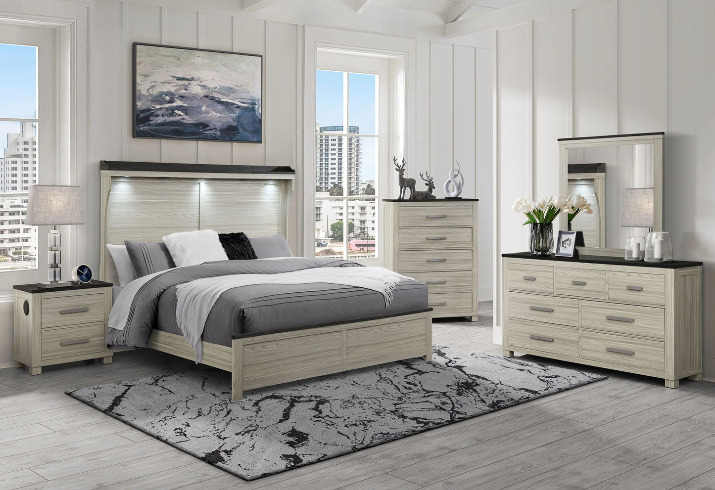 Ashley - 5 Piece Full Bedroom Set - Brown