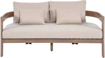 Newport - Water Resistant Fabric 65" Upholstered Outdoor Patio Loveseat