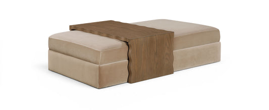 Woodra - Velvet Coffee Table/Ottoman
