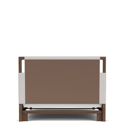 Delia - Queen Upholstered Bed - Nouveau Walnut / Beige