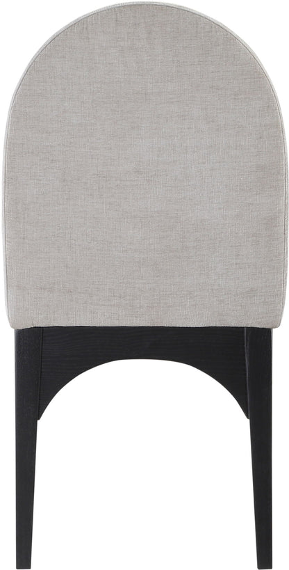 Waldorf - Chenille Dining Side Chair With Black Legs