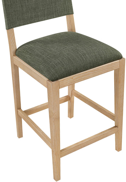 Avon - Linen Textured Performance Fabric Upholstered Counter Stool