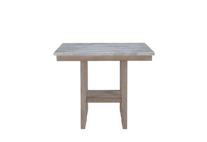 D4010 - 7 Piece Dining Room Set (Bar Table And 6 Bar Stools) - Natural / White
