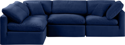 Indulge - Velvet 4 Piece Modular Sectional