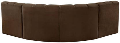 Arc - Velvet 4 Piece Corner Modular Sofa