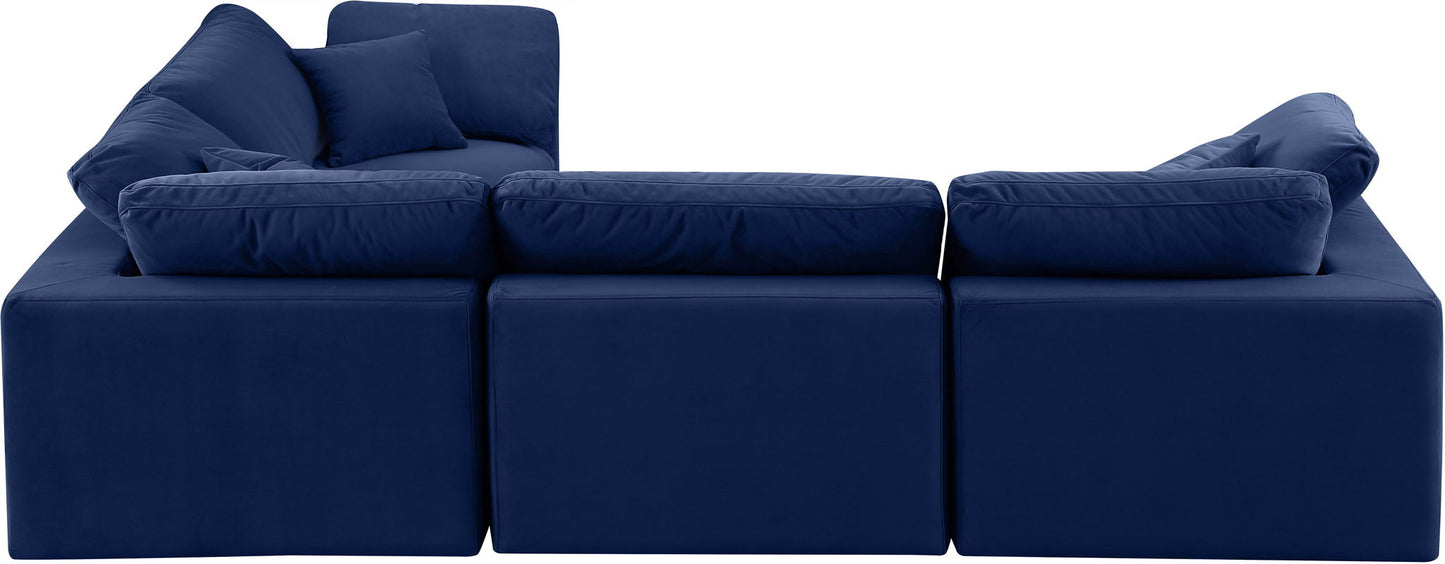 Comfy - 4 Piece Velvet Modular Sectional