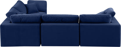 Comfy - 4 Piece Velvet Modular Sectional