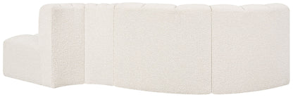 Arc - Boucle Fabric 4 Piece L-Shaped Modular Sofa