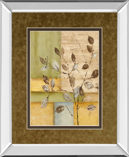Urban Garden Il By Norm Olson - Mirror Framed Print Wall Art - Light Brown