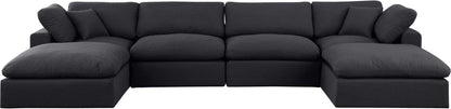 Comfy - 6 Piece Linen Modular Double Chaise Sectional