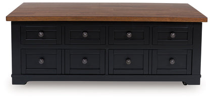 Wildenauer - Lift Top Cocktail Table - Brown / Black